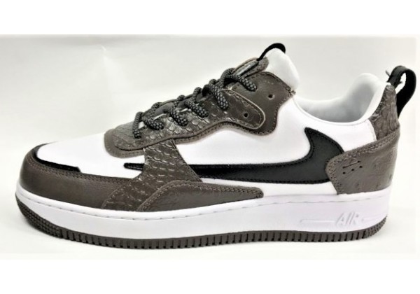 Кроссовки Nike Air Force бело-коричневые